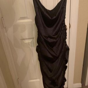 Satin black dress